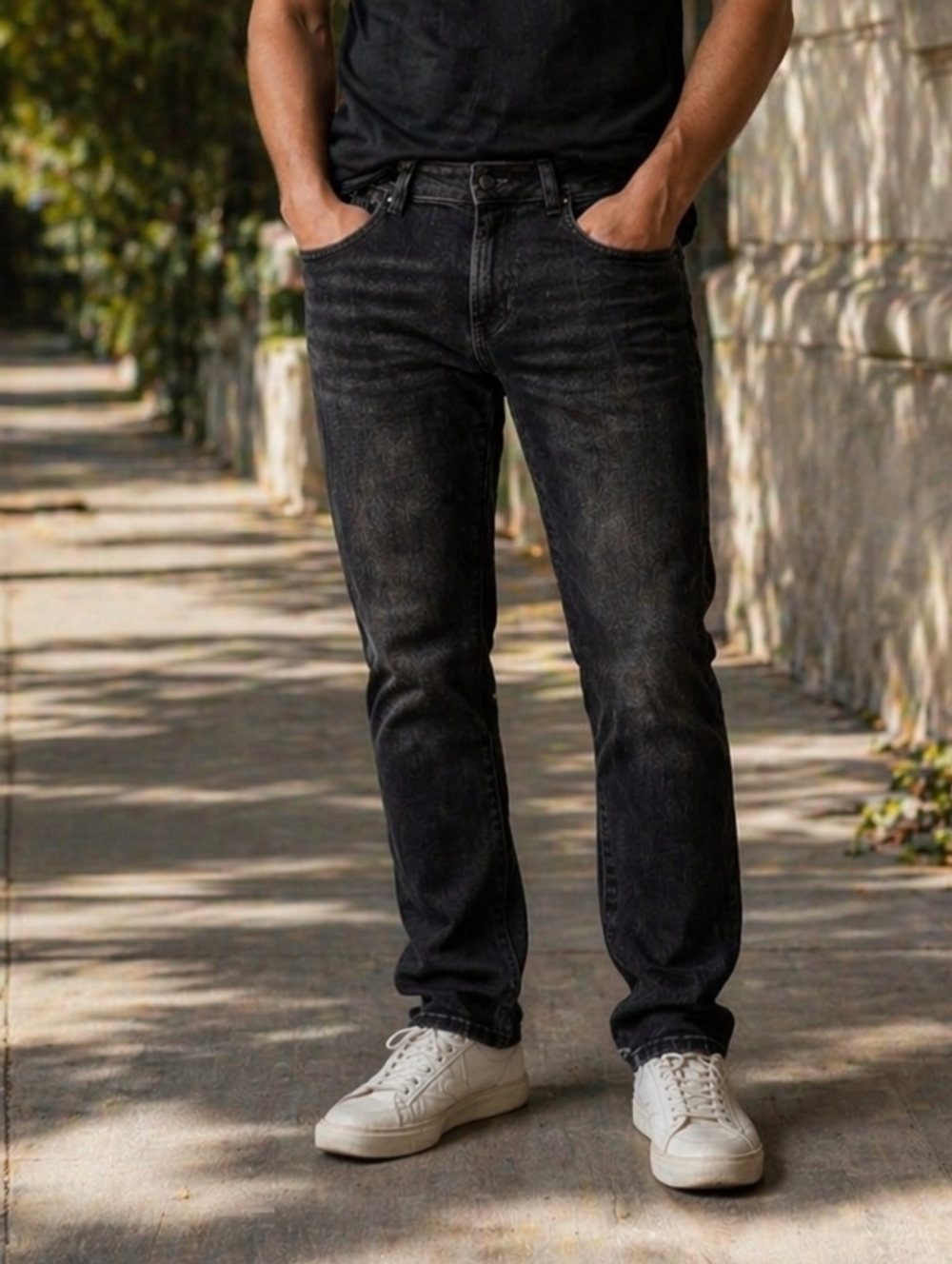Hudson Byron Slim Straight Jeans Men’s 32x32 Black Wash Cotton Blend Premium